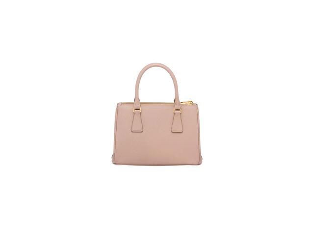 Prada Prada Medium Prada Galleria Saffiano Leather Bag With Metal Lettering Logo Powder Pink - view 3