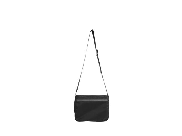 Prada Prada Messenger Bag In Re-Nylon And Saffiano Leather With Enameled Metal Triangle Logo On Flap Black - view 3