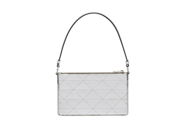 Prada Prada Metallic Leather Mini-Bag In Metal Hardware Silver - view 2