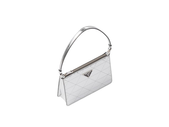 Prada Prada Metallic Leather Mini-Bag In Metal Hardware Silver - view 3