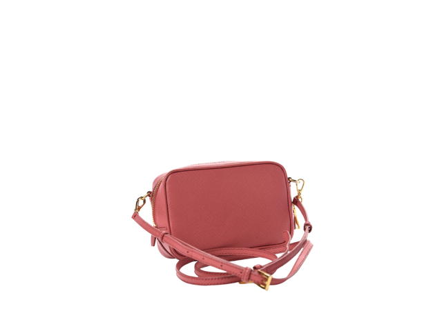 Prada Prada Mini Camera Bag In Saffiano Leather With Gold Metal Hardware Pink - view 2
