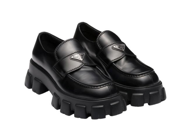 Prada Prada Monolith Brushed Leather Loafers - view 2