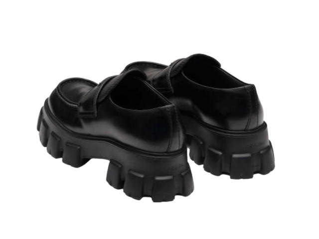 Prada Prada Monolith Brushed Leather Loafers - view 3