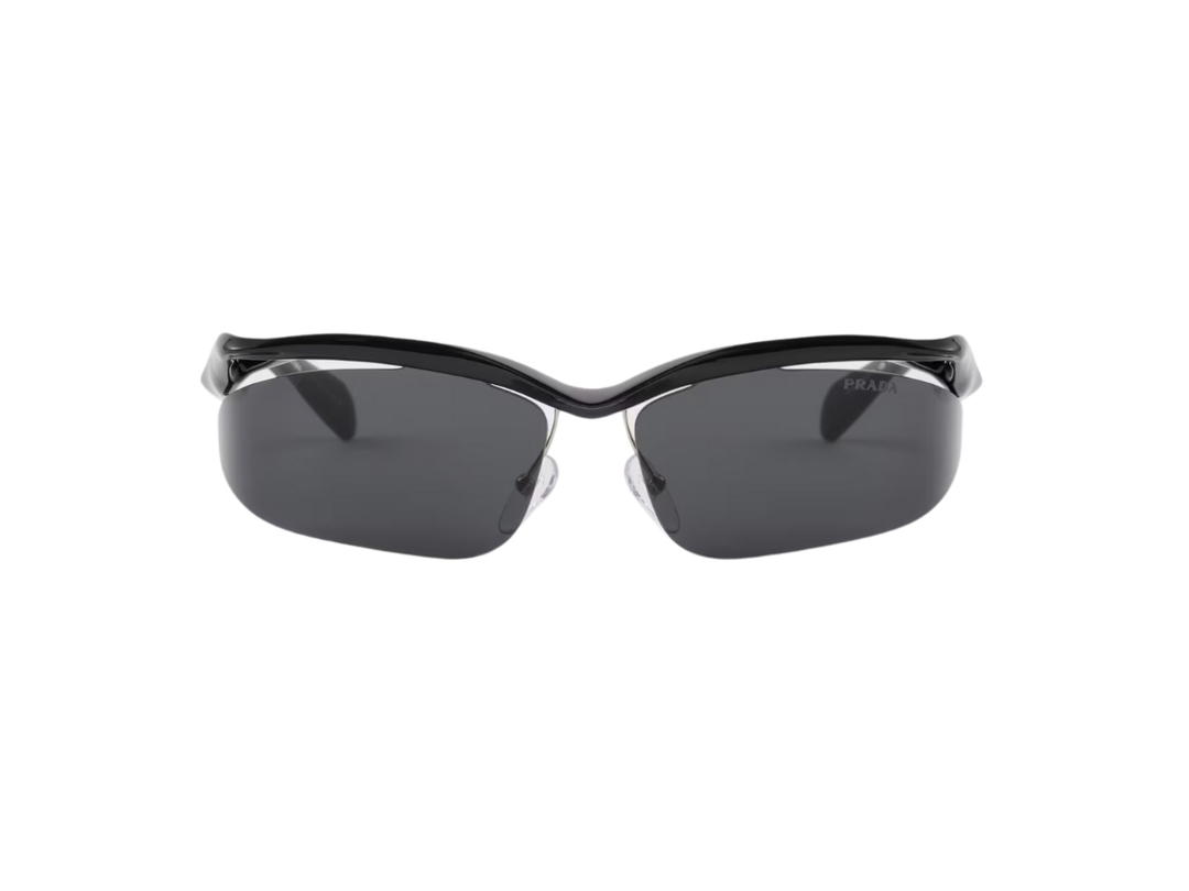 Prada Prada Morph Sunglasses In Soft Curves And Rimless Lenses With An Enveloping Shape Slate Gray Lenses