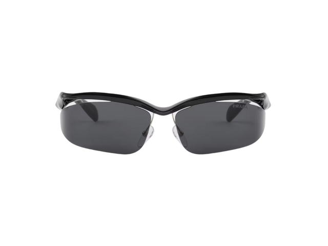 Prada Prada Morph Sunglasses In Soft Curves And Rimless Lenses With An Enveloping Shape Slate Gray Lenses - view 1