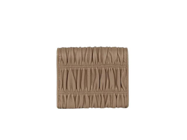 Prada Prada Nappa Gaufre Small Trifold Wallet Cipria - view 2