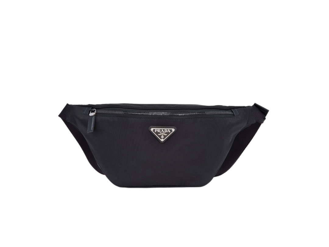 Prada Prada Nylon And Saffiano Leather Belt Bag Black