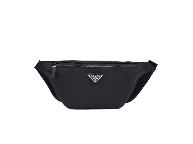Prada Prada Nylon And Saffiano Leather Belt Bag Black - view 1