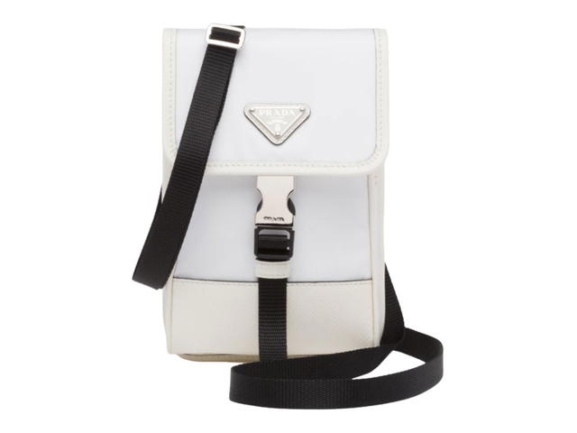 Prada Prada Nylon and Saffiano Leather Smartphone Case White - view 1