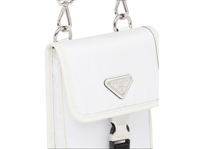 Prada Prada Nylon and Saffiano Leather Smartphone Case White - view 3