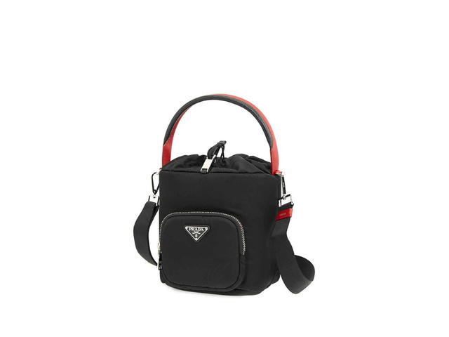 Prada Prada Nylon Cargo Bucket Bag - Small (Black) - view 3