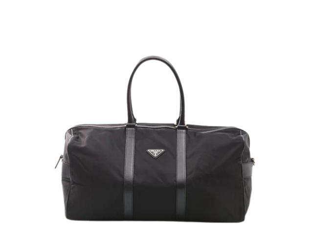 Prada Prada Nylon Tessuto Duffle Bag In Fabric-Leather With Silver Hardware Black - view 1
