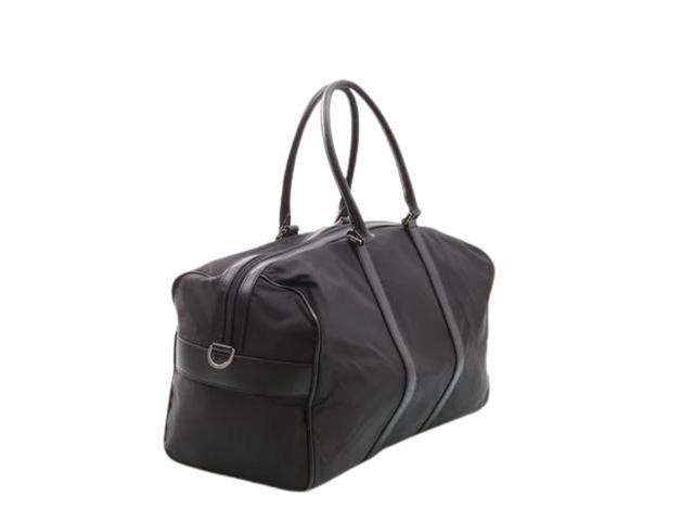Prada Prada Nylon Tessuto Duffle Bag In Fabric-Leather With Silver Hardware Black - view 3