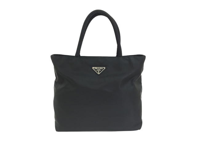 Prada Prada Nylon Tote Bag In Nylon With Logo Black - view 1