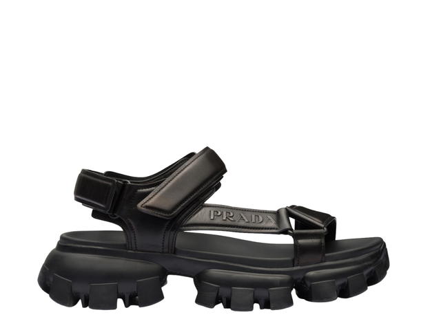 Prada Prada Padded Nappa Leather Sport Sandals Black - view 1