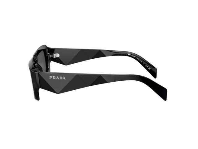 Prada Prada PR 27ZS 16K08Z 54-21 Sunglasses In Black Acetate Frame With Dark Grey Lens - view 3