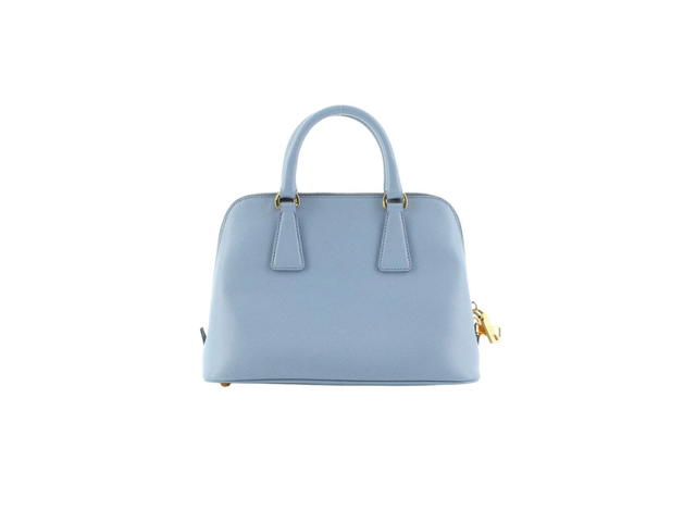 Prada Prada Promenade Small Saffiano Leather Bag With Gold Hardware Blue - view 3