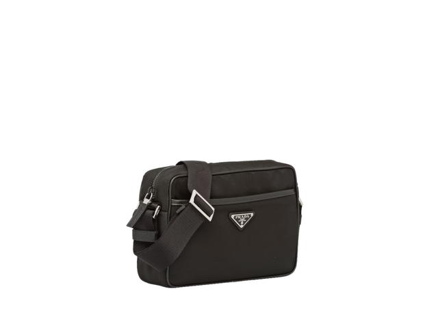 Prada Prada Re-Nylon and Saffiano Leather Shoulder Bag Black - view 2