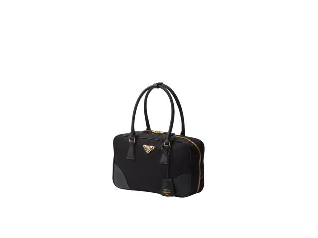 Prada Prada Re-Edition 1978 Medium In Re-Nylon And Saffiano Leather Two-Handle Bag With Metal Hardware Black - view 2