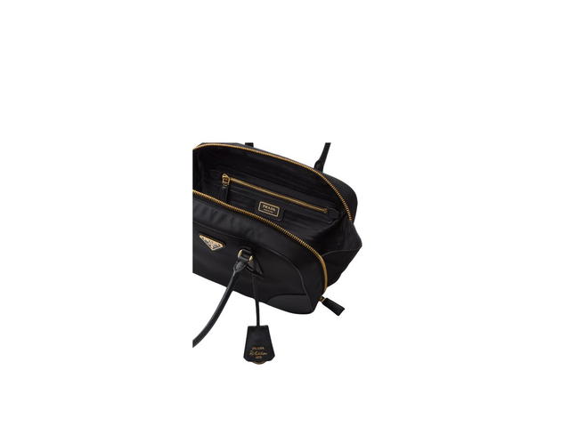 Prada Prada Re-Edition 1978 Medium In Re-Nylon And Saffiano Leather Two-Handle Bag With Metal Hardware Black - view 4