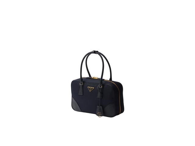 Prada Prada Re-Edition 1978 Medium In Re-Nylon And Saffiano Leather Two-Handle Bag With Metal Hardware Navy - view 2