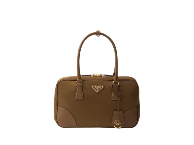 Prada Prada Re-Edition 1978 Medium Re-Nylon and Saffiano Leather Two-Handle Bag Cork Beige - view 1