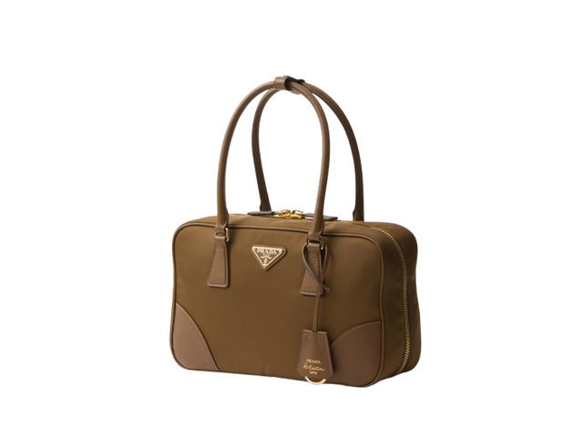 Prada Prada Re-Edition 1978 Medium Re-Nylon and Saffiano Leather Two-Handle Bag Cork Beige - view 2