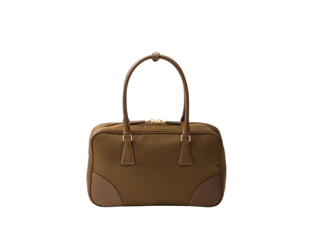 Prada Prada Re-Edition 1978 Medium Re-Nylon and Saffiano Leather Two-Handle Bag Cork Beige - view 3