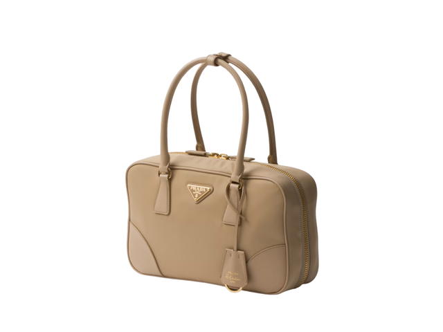 Prada Prada Re-Edition 1978 Medium Re-Nylon and Saffiano Leather Two-Hhandle Bag Camel Brown - view 2