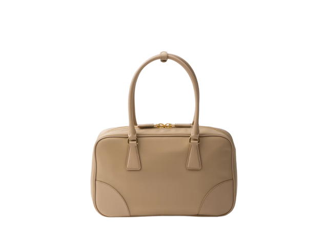 Prada Prada Re-Edition 1978 Medium Re-Nylon and Saffiano Leather Two-Hhandle Bag Camel Brown - view 3