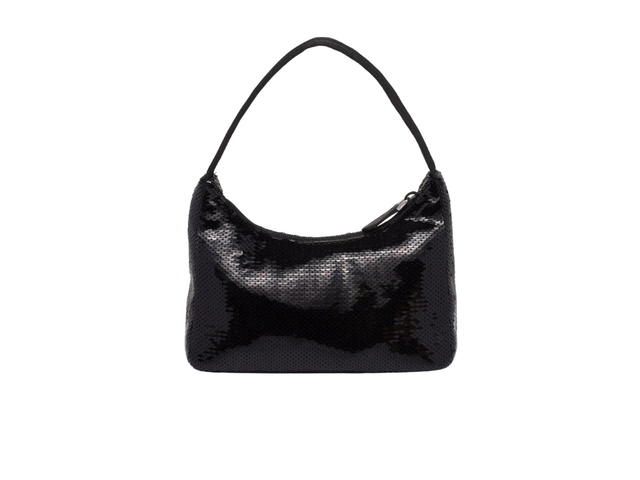 Prada Prada Re-Edition 2000 Sequined Re-Nylon Bag Black - view 2