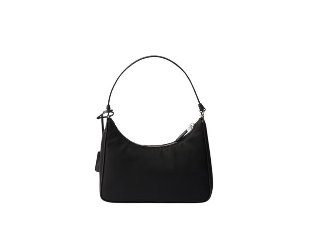 Prada Prada Re-Edition 2005 Mini Bag In Re-Nylon and Saffiano With Enameled Metal Triangle Logo Black - view 4