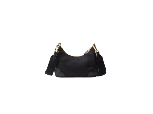 Prada Prada Re-Edition 2005 Re-Nylon And Saffiano Leather Bag With Metal Hardware And Enameled Metal Triangle Logo Black - view 3