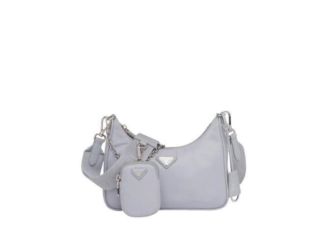 Prada Prada Re-Edition 2005 Re-Nylon Bag In Fabric And Leather With Metal Hardware Cornflower - view 1