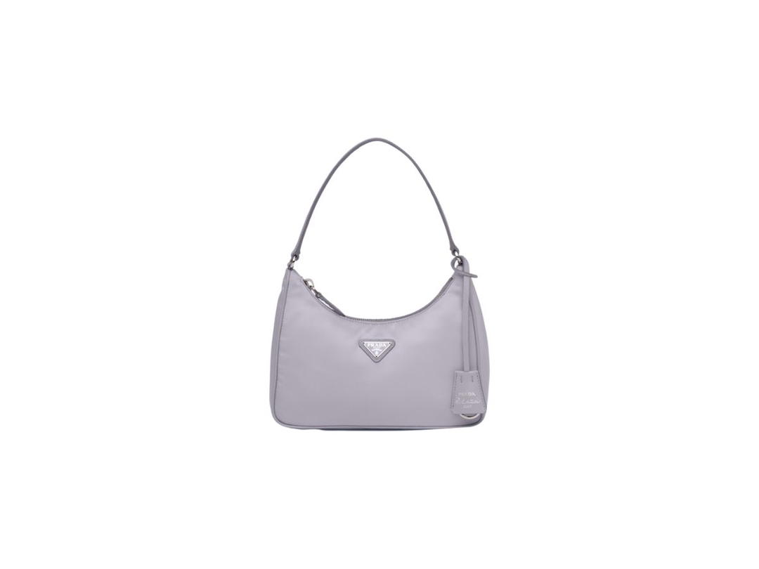 Prada Prada Re-Edition 2005 Re-Nylon Mini Bag With Enameled Metal Triangle Logo Wisteria