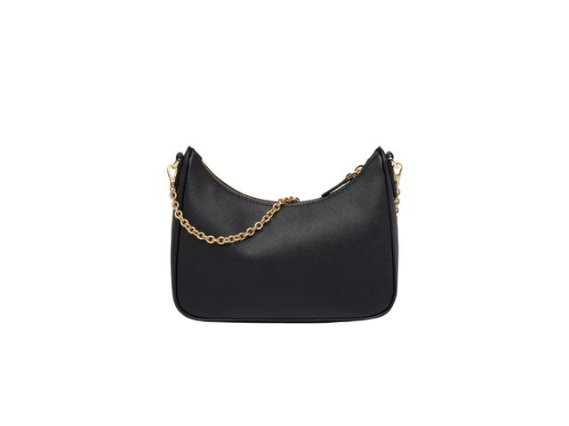 Prada Prada Re-Edition 2005 Saffiano Leather Bag With Enameled Metal Triangle Logo And Metal Hardware Black - view 2