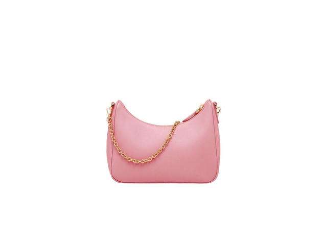 Prada Prada Re-Edition 2005 Saffiano Leather Bag With Enameled Metal Triangle Logo On The Front And Metal Hardware Petal Pink - view 2