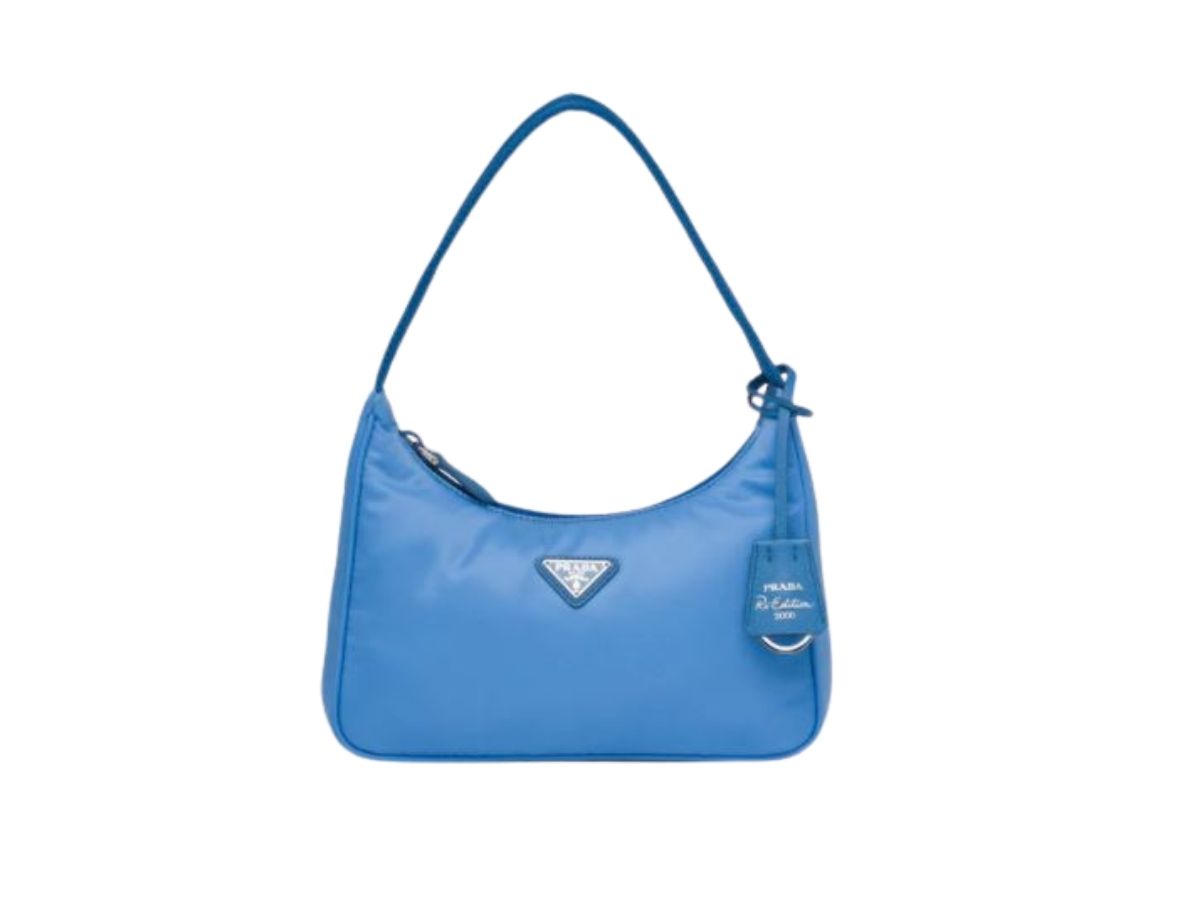 Prada Prada Re-Edition Nylon Mini Bag Periwinkle Blue