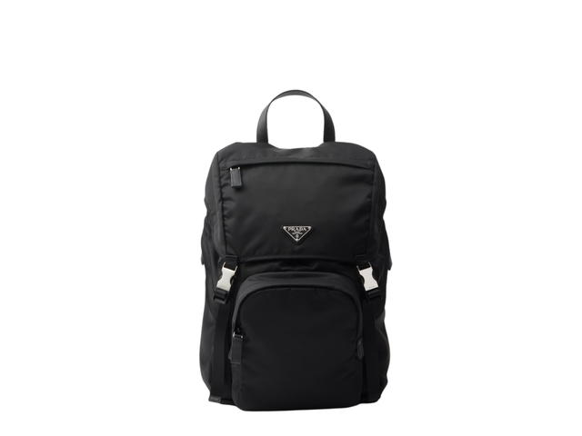 Prada Prada Re-Nylon and Saffiano Leather Backpack Black - view 1