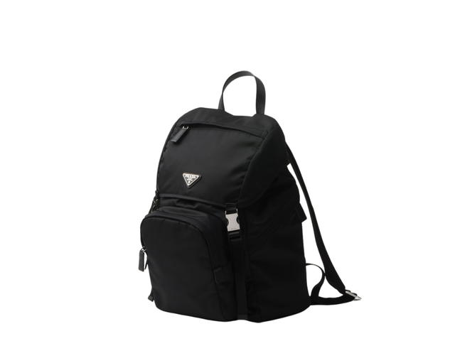 Prada Prada Re-Nylon and Saffiano Leather Backpack Black - view 2