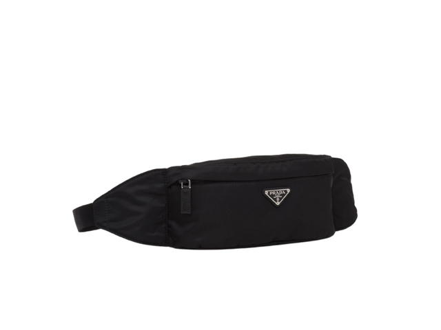 Prada Prada Re-Nylon And Saffiano Leather Belt Bag Black - view 3