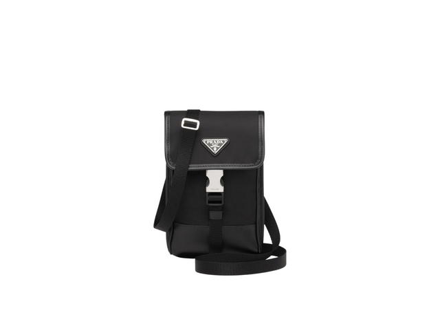 Prada Prada Re-Nylon and Saffiano Leather Smartphone Case Black - view 1
