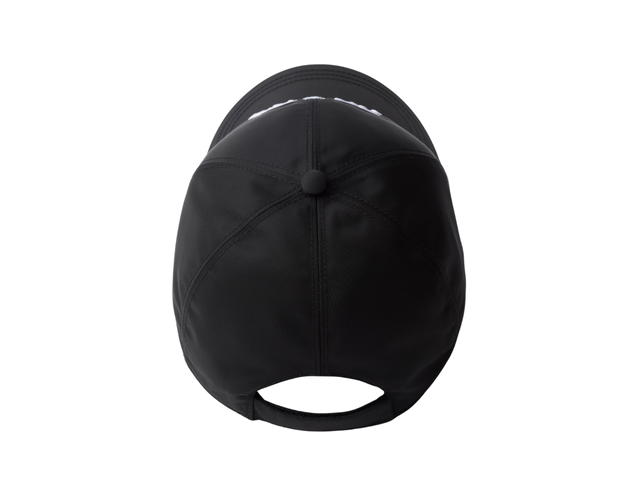 Prada Prada Re-Nylon Baseball Cap In Fabric With Embroidered Lettering Logo Black-White - view 2
