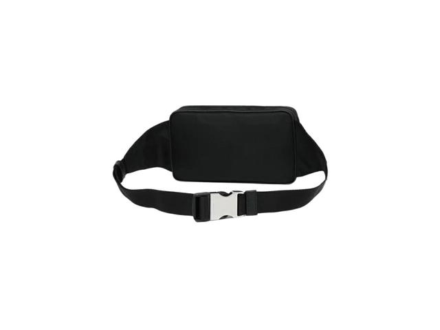 Prada Prada Re-Nylon Belt Bag In Fabric-Leather With Enameled Triangle Logo Metal Hardware Black - view 2