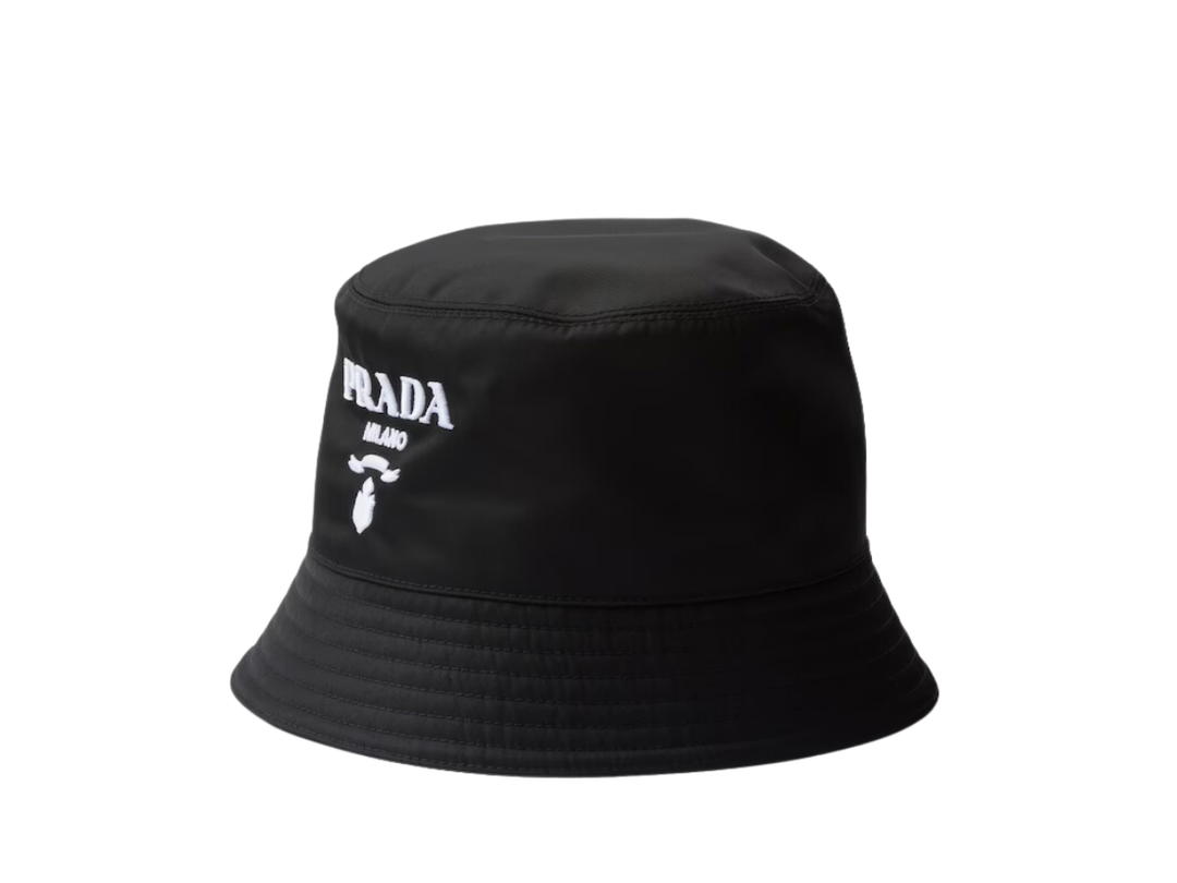 Prada Prada Re-Nylon Bucket Hat Black White