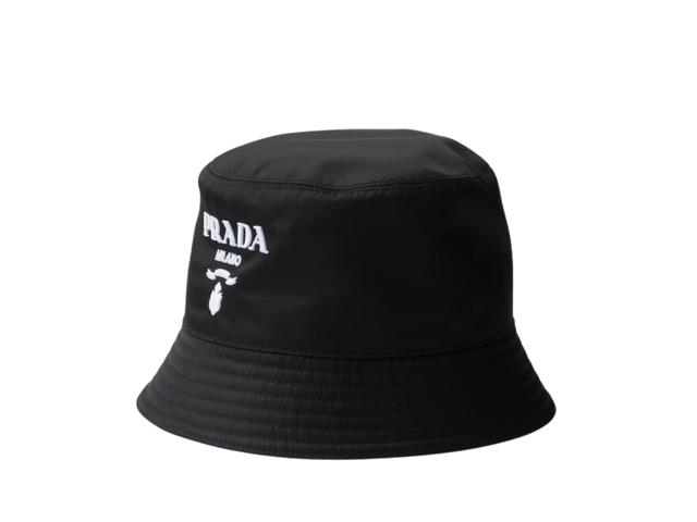 Prada Prada Re-Nylon Bucket Hat Black White - view 1