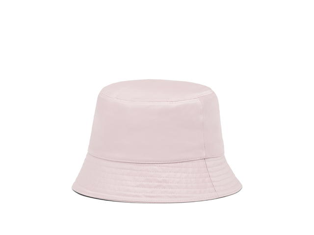 Prada Prada Re-Nylon Bucket Hat In Cotton Lining With Enameled Metal Triangle Logo Alabaster Pink - view 2