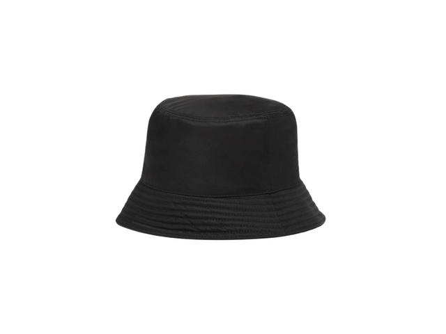 Prada Prada Re-Nylon Bucket Hat With Enameled Metal Triangle Logo Black - view 2