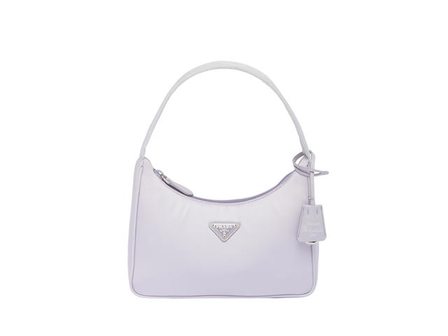 Prada Prada Re-Nylon Prada Re-Edition 2000 Mini-Bag In Fabric With Enameled Metal Triangle Logo Woven Tape Handle Wisteria - view 1