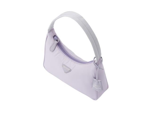 Prada Prada Re-Nylon Prada Re-Edition 2000 Mini-Bag In Fabric With Enameled Metal Triangle Logo Woven Tape Handle Wisteria - view 3